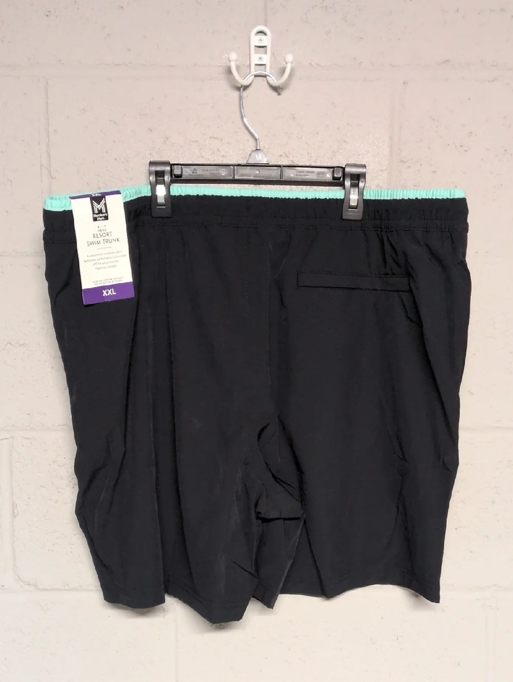 Member's Mark Men's Black Swim Shorts XXL NWT